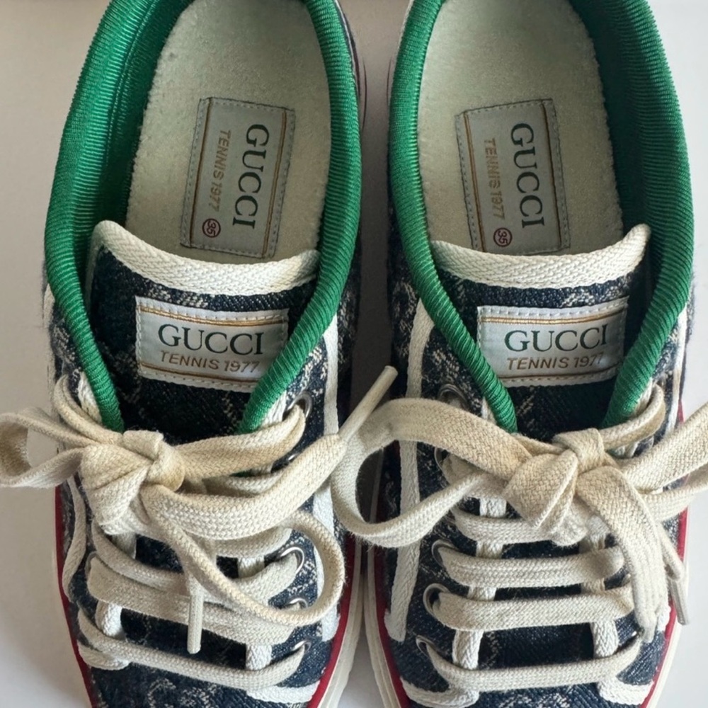 Gucci Blue and Green Sneakers - Picture 3 of 4